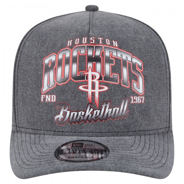 Бейсболка Houston Rockets New Era Charcoal Throwback Washed Pre-Curved 9FIFTY
