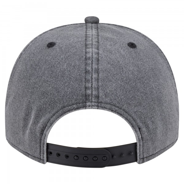 Бейсболка Philadelphia 76ers New Era Charcoal Throwback Washed Pre-Curved 9FIFTY Snapback