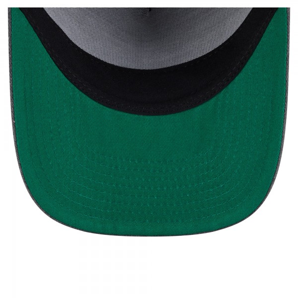 Бейсболка Los Angeles Lakers New Era Charcoal Throwback Washed Pre-Curved 9FIFTY Snapback