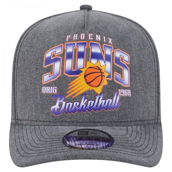 Бейсболка Phoenix Suns New Era Charcoal Throwback Washed Pre-Curved 9FIFTY