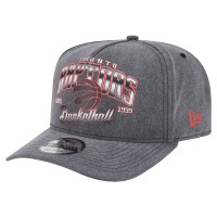 Бейсболка Toronto Raptors New Era Charcoal Throwback Washed Pre-Curved 9FIFTY