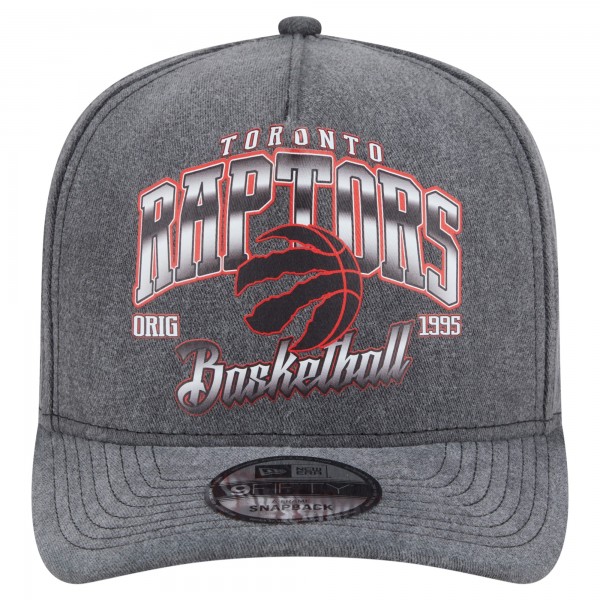 Бейсболка Toronto Raptors New Era Charcoal Throwback Washed Pre-Curved 9FIFTY