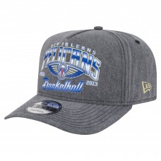 Бейсболка New Orleans Pelicans New Era Charcoal Throwback Washed Pre-Curved 9FIFTY