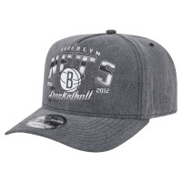 Бейсболка Brooklyn Nets New Era Charcoal Throwback Washed Pre-Curved 9FIFTY