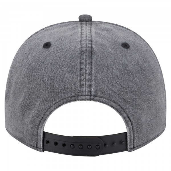 Бейсболка Charlotte Hornets New Era Charcoal Throwback Washed Pre-Curved 9FIFTY