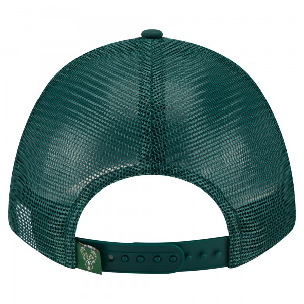 Бейсболка Milwaukee Bucks New Era Hunter Green Minimalist 9FORTY M-Crown