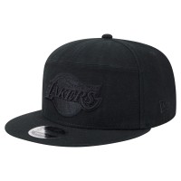 Бейсболка Los Angeles Lakers New Era Black Adventure Canvas Split Panel 9FIFTY Snapback