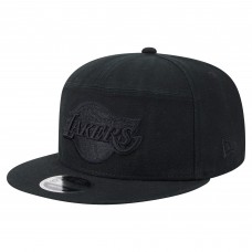 Бейсболка Los Angeles Lakers New Era Black Adventure Canvas Split Panel 9FIFTY Snapback