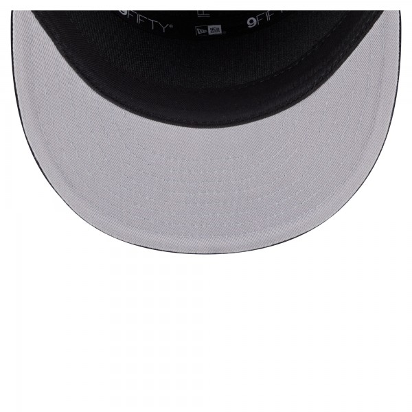 Бейсболка Los Angeles Lakers New Era Black Adventure Canvas Split Panel 9FIFTY Snapback