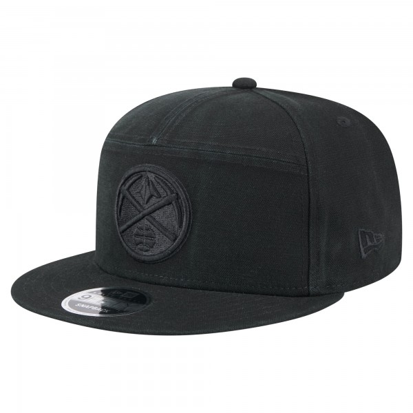 Бейсболка Denver Nuggets New Era Black Adventure Canvas Split Panel 9FIFTY