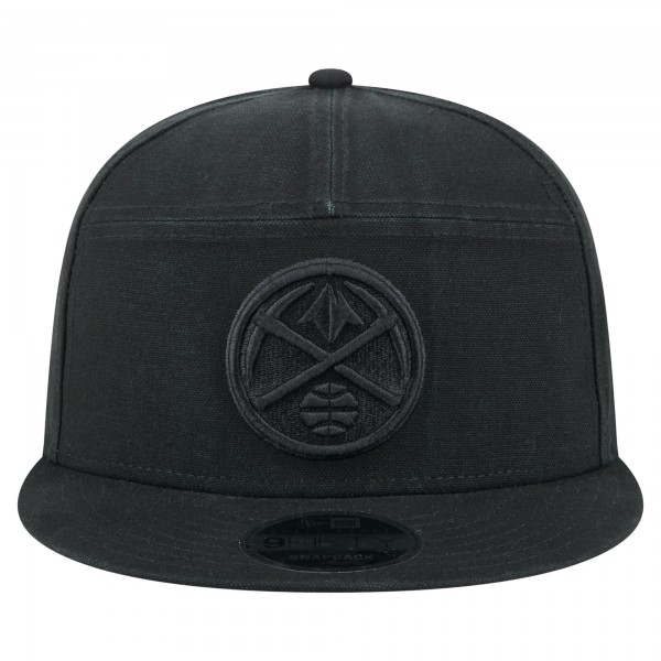Бейсболка Denver Nuggets New Era Black Adventure Canvas Split Panel 9FIFTY