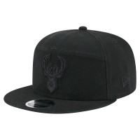 Бейсболка Milwaukee Bucks New Era Black Adventure Canvas Split Panel 9FIFTY