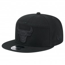 Бейсболка Chicago Bulls New Era Black Adventure Canvas Split Panel 9FIFTY