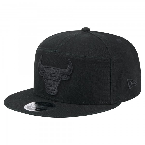 Бейсболка Chicago Bulls New Era Black Adventure Canvas Split Panel 9FIFTY