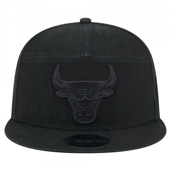 Бейсболка Chicago Bulls New Era Black Adventure Canvas Split Panel 9FIFTY