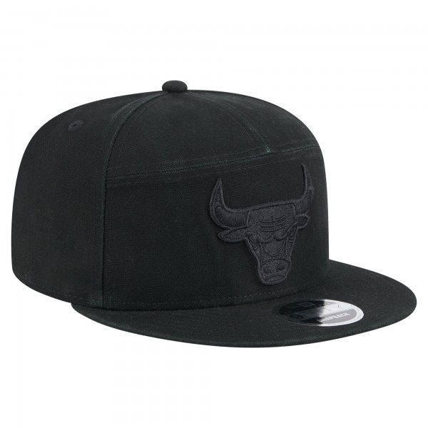 Бейсболка Chicago Bulls New Era Black Adventure Canvas Split Panel 9FIFTY