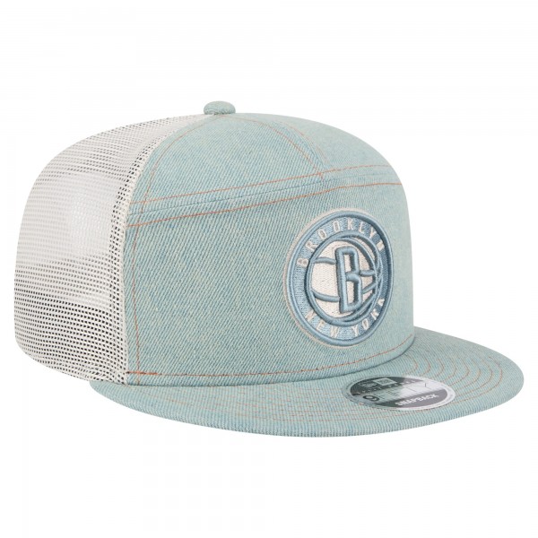 Бейсболка Brooklyn Nets New Era Adventure Denim Split Panel 9FIFTY