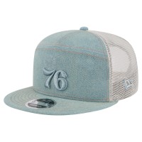 Бейсболка Philadelphia 76ers New Era Adventure Denim Split Panel 9FIFTY Snapback