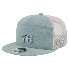 Бейсболка Philadelphia 76ers New Era Adventure Denim Split Panel 9FIFTY Snapback
