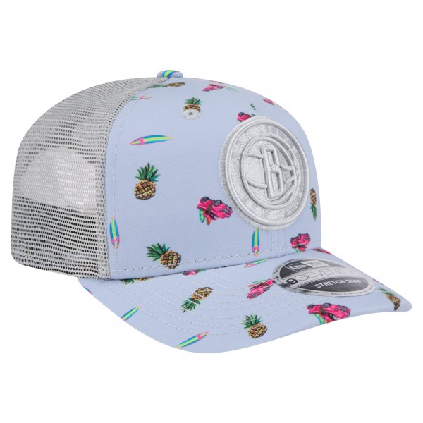 Бейсболка Brooklyn Nets New Era Light Blue/Gray Adventure Aloha Pattern 9SEVENTY