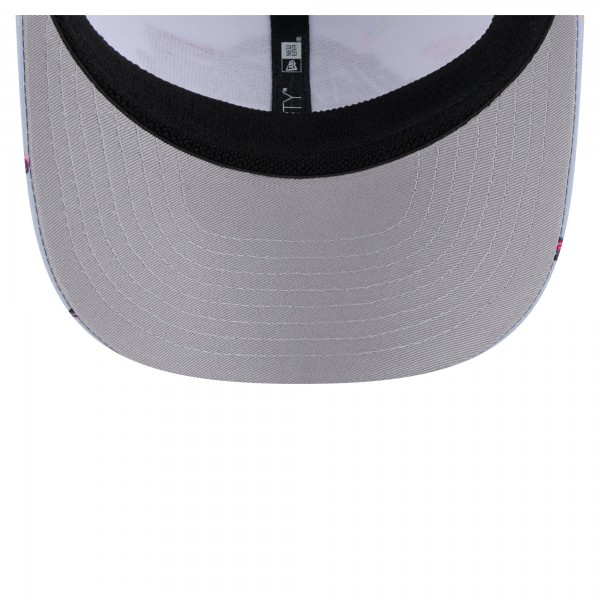 Бейсболка Los Angeles Lakers New Era Light Blue/Gray Adventure Aloha Pattern 9SEVENTY Stretch-Snap