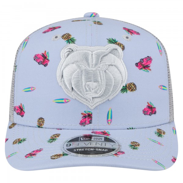 Бейсболка Memphis Grizzlies New Era Light Blue/Gray Adventure Aloha Pattern 9SEVENTY Stretch-Snap