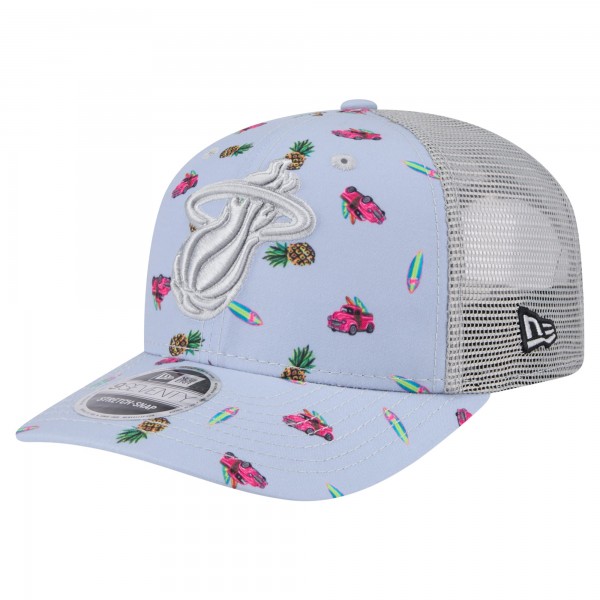 Бейсболка Miami Heat New Era Light Blue/Gray Adventure Aloha Pattern 9SEVENTY