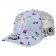 Бейсболка New York Knicks New Era Light Blue/Gray Adventure Aloha Pattern 9SEVENTY Stretch-Snap
