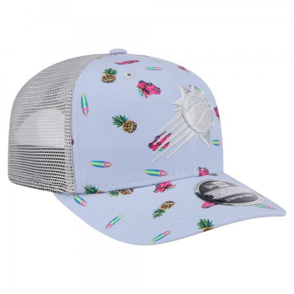 Бейсболка Phoenix Suns New Era Light Blue/Gray Adventure Aloha Pattern 9SEVENTY