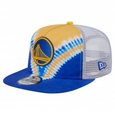 Бейсболка Golden State Warriors New Era Royal/Gold Throwback Dye Golfer