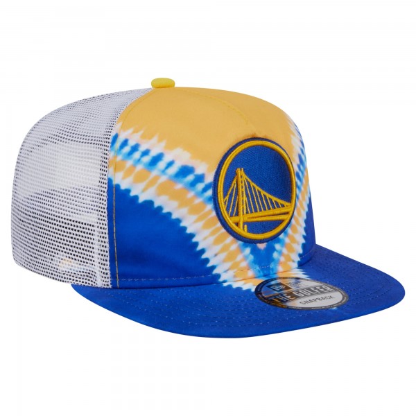 Бейсболка Golden State Warriors New Era Royal/Gold Throwback Dye Golfer