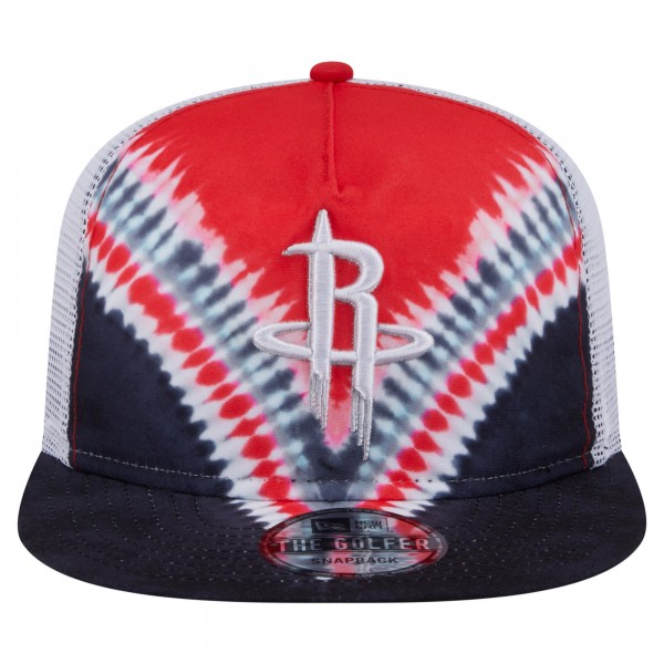 Бейсболка Houston Rockets New Era Black/Red Throwback Dye Golfer