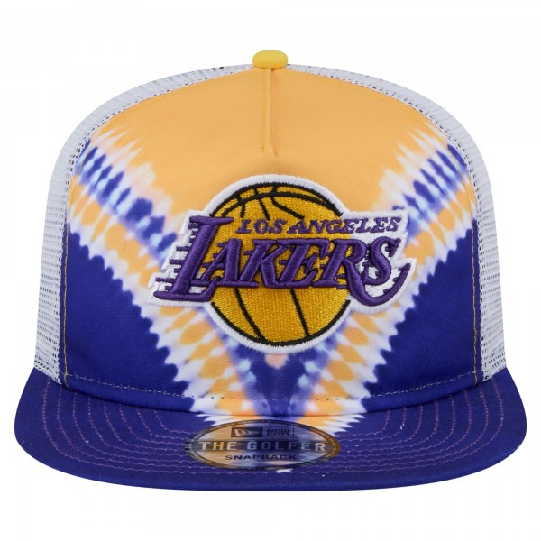 Los Angeles Lakers New Era Purple/Gold Throwback Dye Golfer Snapback Hat