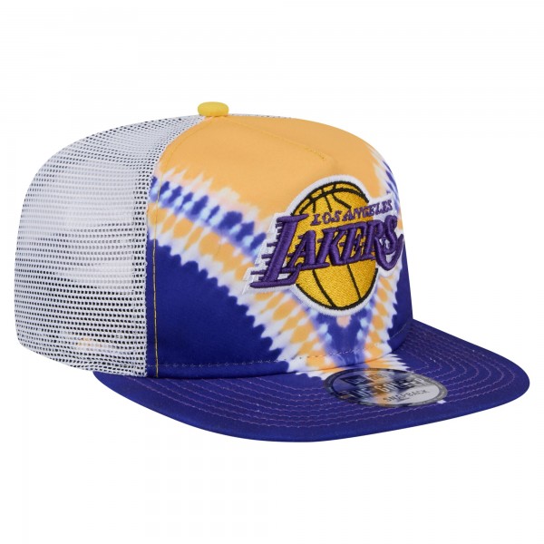 Los Angeles Lakers New Era Purple/Gold Throwback Dye Golfer Snapback Hat