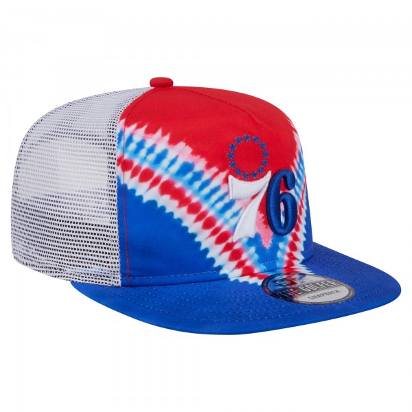 Philadelphia 76ers New Era Royal/Red Throwback Dye Golfer Snapback Hat