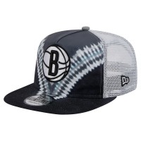 Бейсболка Brooklyn Nets New Era Black/Gray Throwback Dye Golfer