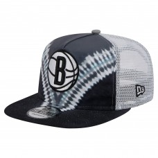 Бейсболка Brooklyn Nets New Era Black/Gray Throwback Dye Golfer