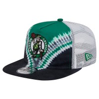 Boston Celtics New Era Black/Kelly Green Throwback Dye Golfer Snapback Hat