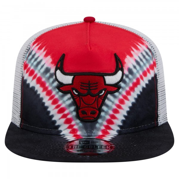 Бейсболка Chicago Bulls New Era Black/Red Throwback Dye Golfer