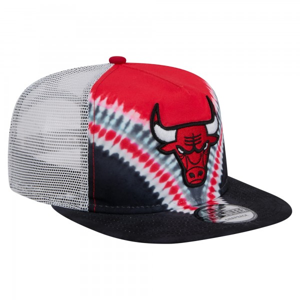 Бейсболка Chicago Bulls New Era Black/Red Throwback Dye Golfer