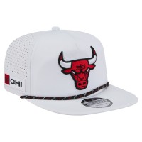 Бейсболка Chicago Bulls New Era White Performance Rope Golfer