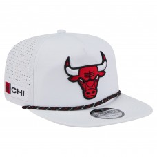 Бейсболка Chicago Bulls New Era White Performance Rope Golfer