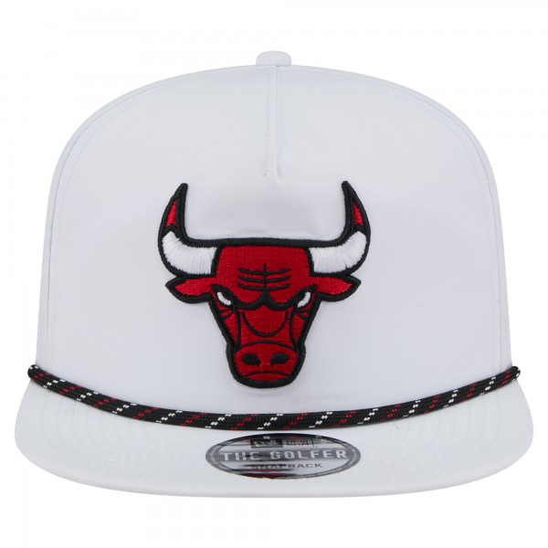 Бейсболка Chicago Bulls New Era White Performance Rope Golfer