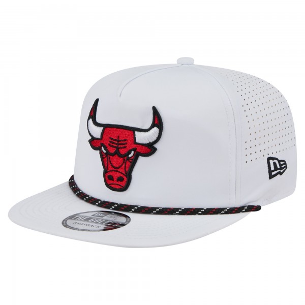 Бейсболка Chicago Bulls New Era White Performance Rope Golfer