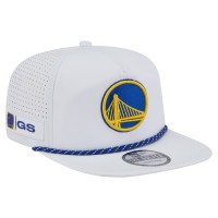 Бейсболка Golden State Warriors New Era White Performance Rope Golfer