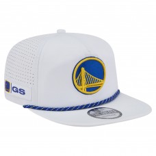 Бейсболка Golden State Warriors New Era White Performance Rope Golfer