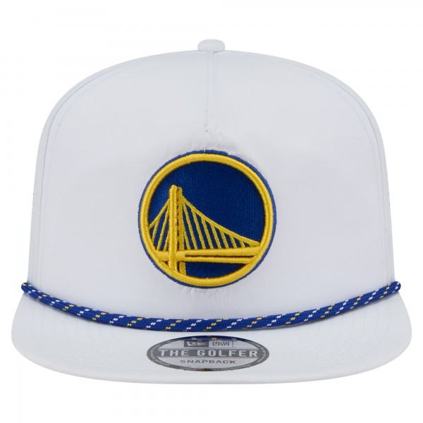 Бейсболка Golden State Warriors New Era White Performance Rope Golfer