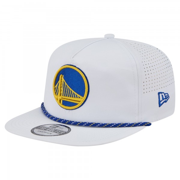 Бейсболка Golden State Warriors New Era White Performance Rope Golfer