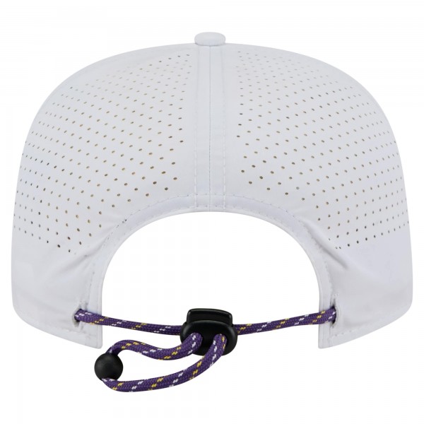Бейсболка Los Angeles Lakers New Era White Performance Rope Golfer