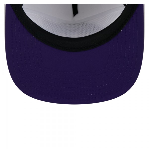 Бейсболка Los Angeles Lakers New Era White Performance Rope Golfer